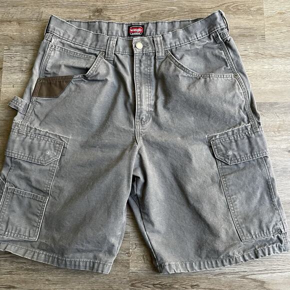 Wrangler Workwear Cargo Shorts Ranger Relaxed Fit Utility Carpenter Y2K Size 34 - Picture 5 of 11